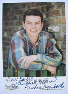 Andrew Lynford autograph (ex EastEnders actor)