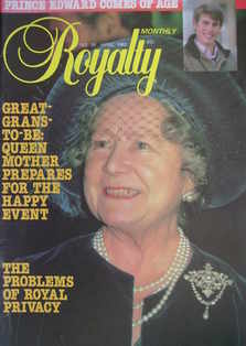 Royalty Monthly magazine - The Queen Mother cover (April 1982, Vol.1 No.10)