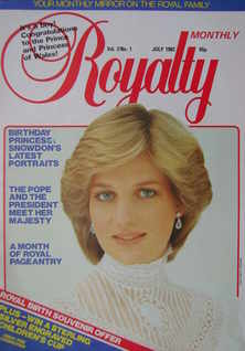 Royalty Monthly magazine - Princess Diana cover (July 1982, Vol.2 No.1)