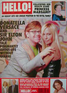 Hello! magazine - Sir Elton John and Donatella Versace cover (7 March 1998 - Issue 499)
