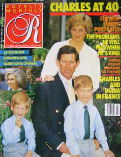 Royalty Monthly magazine - Prince Charles and Family cover (December 1988, Vol.8 No.3)