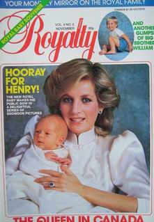 Royalty Monthly magazine - Princess Diana and Prince Harry cover (November 1984, Vol.4 No.5)