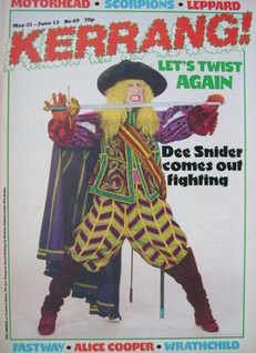 <!--1984-05-31-->Kerrang magazine - Dee Snider cover (31 May - 13 June 1984