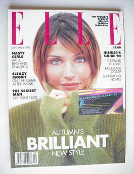British Elle magazine - September 1993 - Helena Christensen cover