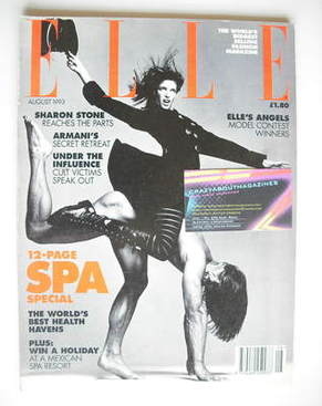 British Elle magazine - August 1993 - Stephanie Seymour and Marcus Schenkenberg cover