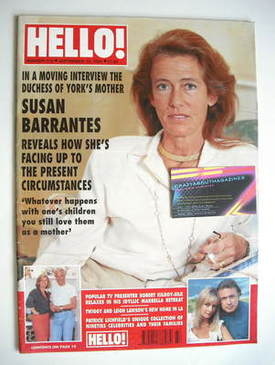 Hello! magazine - Susan Barrantes cover (12 September 1992 - Issue 219)