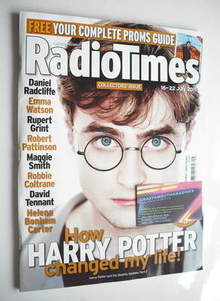 Radio Times magazine - Daniel Radcliffe cover (16-22 July 2011)