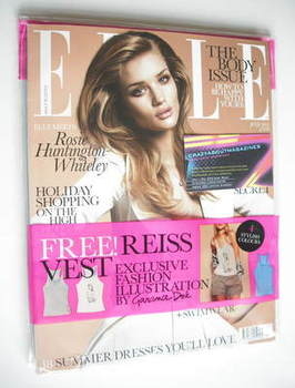 British Elle magazine - July 2011 - Rosie Huntington-Whiteley cover