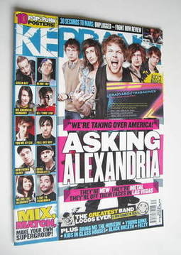 Kerrang magazine - Asking Alexandria cover (30 July 2011 - Issue 1374)