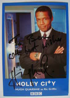 Hugh Quarshie autograph (Holby City actor)