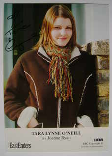 Tara Lynne O'Neill autograph (ex EastEnders actor)