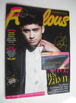 Fabulous magazine - Zayn Malik cover (27 August 2011)