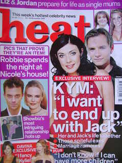<!--2001-11-24-->Heat magazine - Kym Marsh and Jack Ryder cover (24-30 Nove