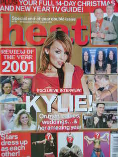 <!--2001-12-22-->Heat magazine - Kylie Minogue cover (22 December 2001 - 4 