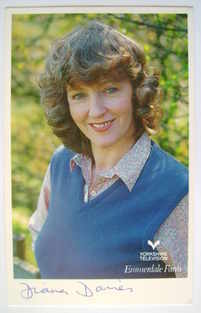 Diana Davies autograph (hand-signed Emmerdale cast card)