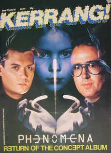 <!--1985-06-27-->Kerrang magazine - Glenn Hughes and Tom Galley cover (27 J