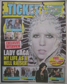 Daily Mirror Ticket newspaper supplement - Lady Gaga cover (20-26 May 2011)