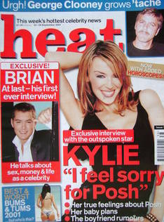 <!--2001-09-22-->Heat magazine - Kylie Minogue cover (22-28 September 2001 