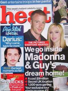 Heat magazine - Guy Ritchie and Madonna cover (20-26 October 2001 - Issue 139)