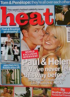 <!--2001-08-25-->Heat magazine - Helen Adams and Paul Clarke cover (25-31 A