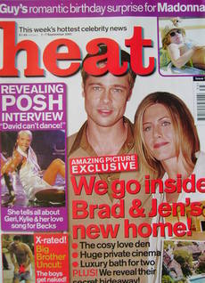<!--2001-09-01-->Heat magazine - Brad Pitt and Jennifer Aniston cover (1-7 