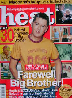 Heat magazine - Brian Dowling cover (4-10 August 2001 - Issue 128)