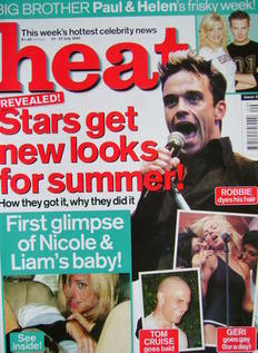 Heat magazine - Robbie Williams cover (21-27 July 2001 - Issue 126)