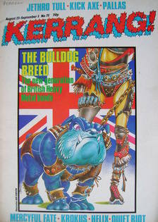 Kerrang magazine - The Bulldog Breed cover (23 August - 5 September 1984 - Issue 75)