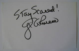 George A. Romero autograph (hand-signed white card)