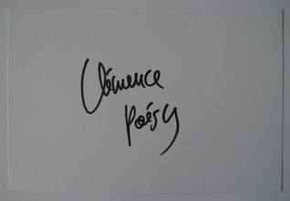 Clemence Poesy autograph (hand-signed card)