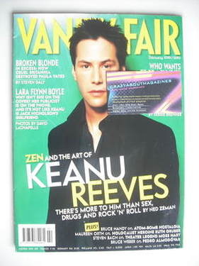 Vanity Fair magazine - Keanu Reeves cover (February 2001)