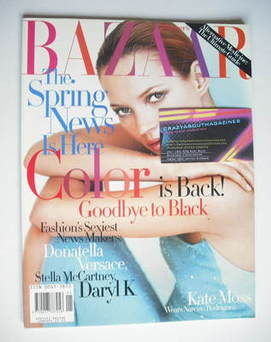 Harper's Bazaar magazine - January 1998 - Kate Moss cover