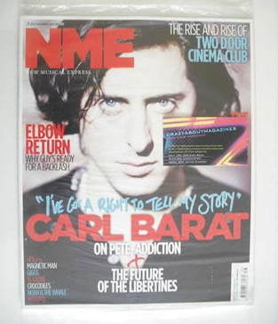 NME magazine - Carl Barat cover (25 September 2010)
