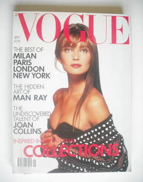 British Vogue magazine - September 1988 - Paulina Porizkova cover
