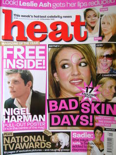 Heat magazine - Bad Skin Days! cover (8-14 November 2003 - Issue 244)