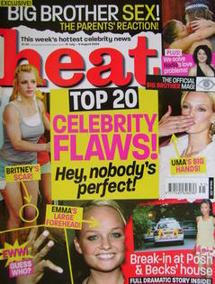 Heat magazine - Top 20 Celebrity Flaws! cover (31 July - 6 August 2004 - Issue 281)