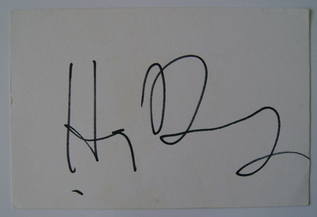 Hugh Dancy autograph (hand-signed white card)