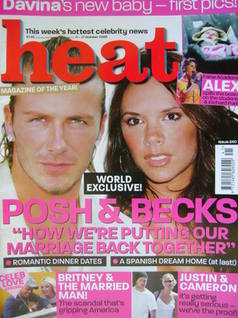 <!--2003-10-11-->Heat magazine - David and Victoria Beckham cover (11-17 Oc