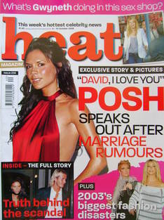 <!--2003-10-04-->Heat magazine - Victoria Beckham cover (4-10 October 2003 