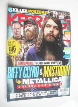 Kerrang magazine - Biffy Clyro/Mastodon/Metallica cover (9 July 2011 - Issue 1371)