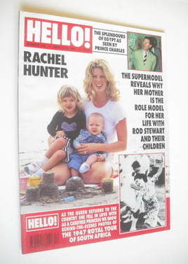 Hello! magazine - Rachel Hunter cover (25 March 1995 - Issue 348)