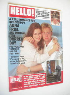 Hello! magazine - Anna Friel and Darren Day cover (26 November 1994 - Issue 332)