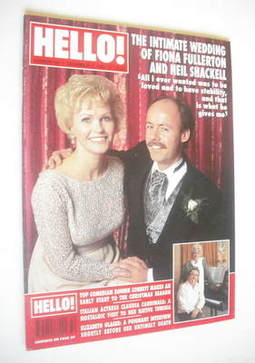 Hello! magazine - Fiona Fullerton and Neil Shackell cover (17 December 1994 - Issue 335)