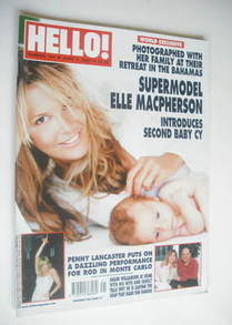 Hello! magazine - Elle MacPherson and baby Cy cover (3 June 2003 - Issue 767)