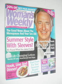 Woman's Weekly magazine (26 July 2011 - Alan Rickman cover)