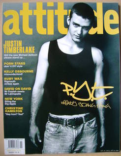 Attitude magazine - Justin Timberlake cover (November 2002)