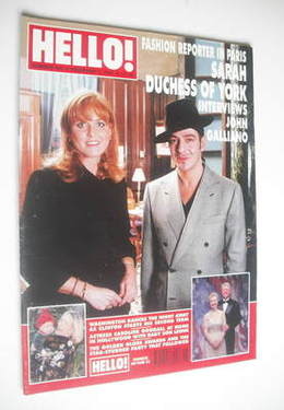 Hello! magazine - The Duchess of York and John Galliano cover (1 February 1997 - Issue 443)