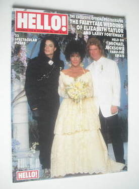 Hello! magazine - Elizabeth Taylor and Larry Fortensky wedding cover (19 October 1991 - Issue 174)