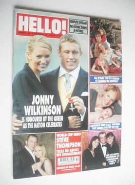 Hello! magazine - Jonny Wilkinson cover (23 December 2003 - Issue 796)