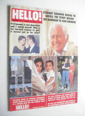 Hello! magazine - Stewart Granger cover (19 August 1989 - Issue 65)